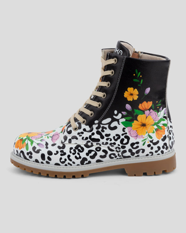 mumka-Calzado-mujer-Botas Animal Print Flowers