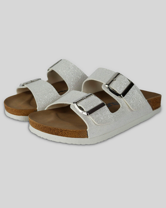 mumka-Calzado-mujer-Sandalias Correa Brillo Blanco