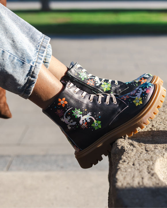 mumka-Calzado-mujer-Botas Lagartos Black
